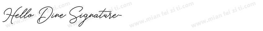 Hello Dine Signature字体转换